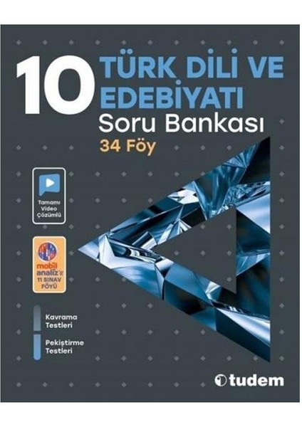 Tudem Eğitim Yayınları Türk Dili ve Edb. 10. Sınıf Soru Bankası