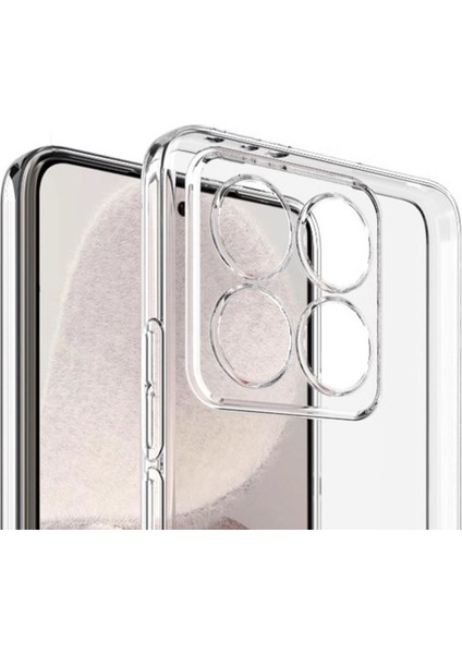 Xiaomi 14T Kılıf Kamera Korumalı Şeffaf Yumuşak Silikon Kılıf