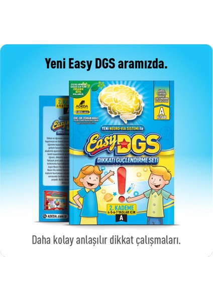 Easy Dikkati Güçlendirme Seti 4-7 Yaş A Kitapçığı - Osman Abalı