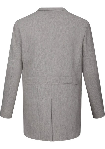 Bej Slim Fit Ceket Yaka Yünlü Kaşe Palto modelleri