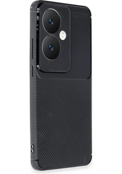 Oppo Reno 11F Uyumlu Kılıf Negro Karbon Görünümlü Silikon Siyah fiyatları