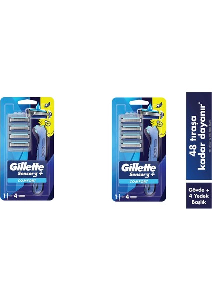 Sensor 3 Plus Comfort Makine + 4 Bıçak-2 Adet