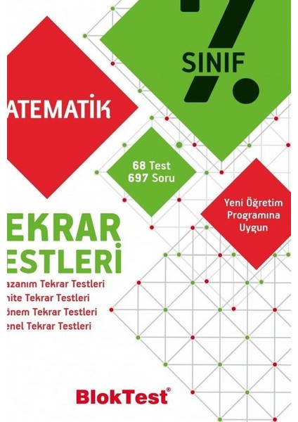 Tudem Yayınları 7. Sınıf Matematik Tekrar Testleri