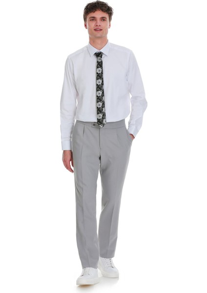 Beyaz Klasik Fit Pamuklu Slim Yaka Uzun Kollu Saten Gömlek fiyatları