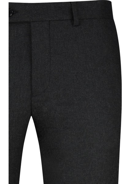 Antrasit Regular Fit Yandan Cepli Kumaş Pantolon