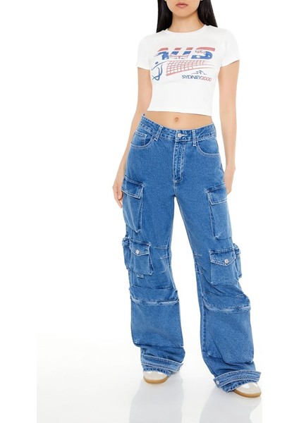 F21 Baggy Kargo Jean Pantolon