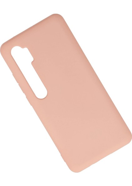 Xiaomi Mi Note 10 Lite Kılıf Nano Içi Kadife Silikon - Pudra Ynsmr