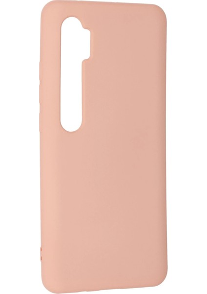 Xiaomi Mi Note 10 Lite Kılıf Nano Içi Kadife Silikon - Pudra Ynsmr