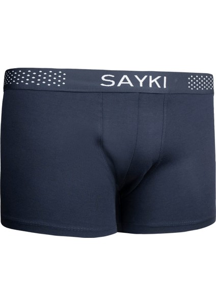 Lacivert Pamuklu Boxer