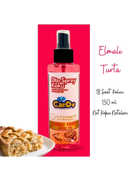 Cardo Premium Oto Kokusu Yüksek Kalıcılık Elmalı Turta Kokusu 150 ml