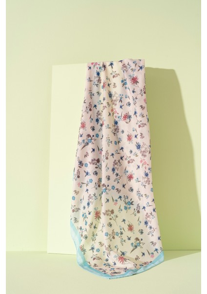 Kadın Digital Baskılı Çiçek Desen Soft Eşarp