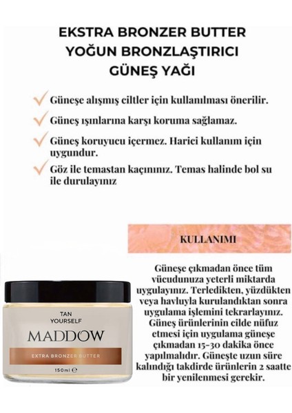 Extra Bronzer Butter Güneş Yağı 150ml