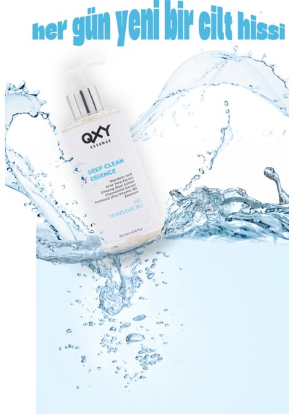 Deep Cleanse Essence - Yüz Temizleme Jeli - Mandelic Acid + Aloe Vera + Provitamin B5 + Allantoin + Papatya ve Ginseng Özü - 200 ml