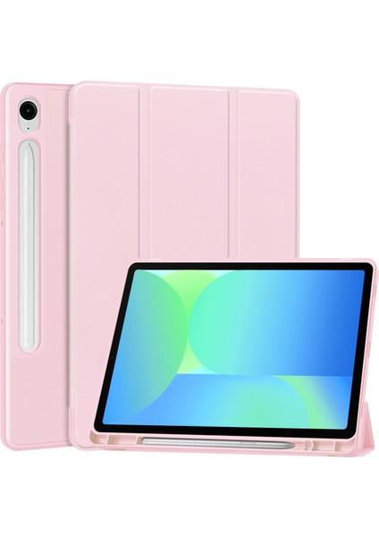 Samsung Galaxy Tab S10 Fe/ S9 Fe 5g 10.9 Inç/tab S9 11 Inç Için Kılıf - Dahili Kalem Yuvası, Ayarlanabilir Destek ve Darbeye Dayanıklı Koruma ile Mat Tpu Folio Akıllı Kılıf (Yurt Dışından)