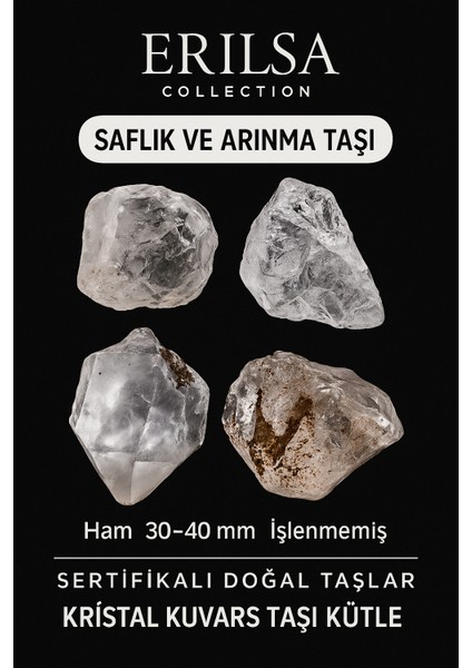 Sertifikalı Ham İşlenmemiş İri Kristal Kuvars Taşı Kütle El Taşı Arındırıcı Enerji Zihinsel Netlik