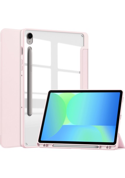 Samsung Galaxy Tab S10 Fe/ S9 Fe 5g 10.9 Inç/tab S9 11 Inç Için Hibrit Ince Kılıf S Kalem Tutucu, Şeffaf Arka Kabuklu Darbeye Dayanıklı Kapak, Otomatik Uyandırma/uyku (Yurt Dışından)