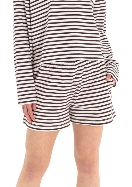 Stripe %100 Pamuk Şort fırsatları