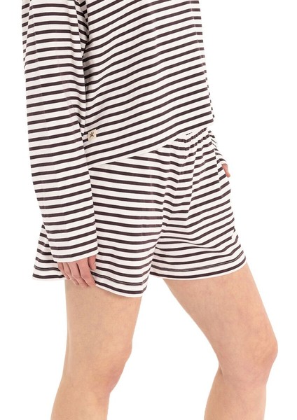 Stripe %100 Pamuk Şort indirimleri