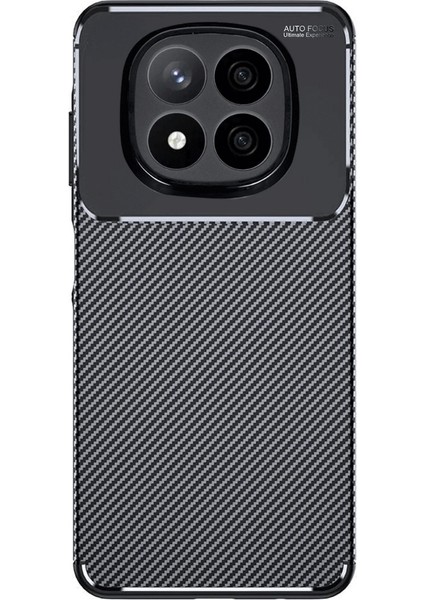 Xiaomi Redmi Note 14 Pro Plus Uyumlu Kılıf Negro Karbon Görünümlü Silikon Siyah
