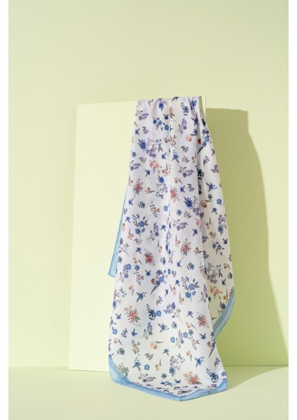 Kadın Digital Baskılı Çiçek Desen Soft Eşarp