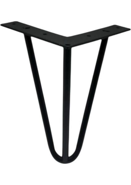 Çubuk Ayak Metal 20 cm Siyah Mobilya Koltuk Ayağı