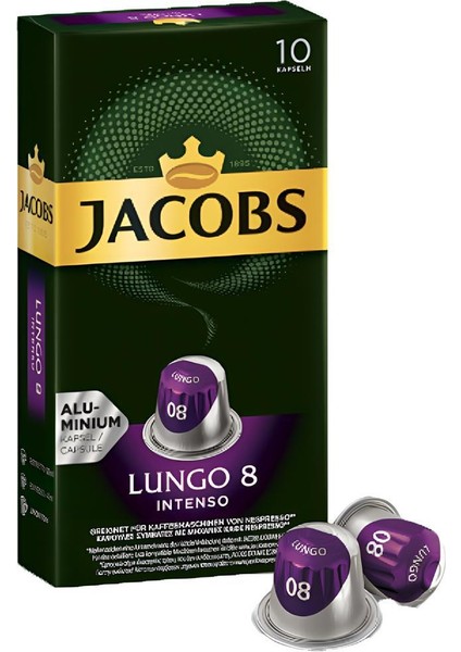 Lungo 8 Intenso Nespresso Uyumlu Kapsül Kahve 10 Adet