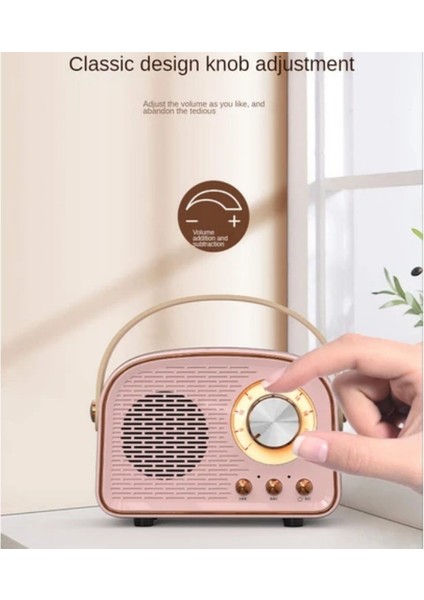 Retro Bluetooth mini ses bombası hoparlör pembe yeşil