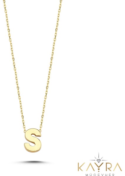 Sade S Harfli Altın Kolye BM128