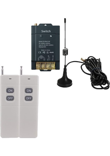 Kablosuz Uzaktan Kumanda Dc 12 - 72 V Rf 1500 Metre 12V Adaptörlü Uzun Mesafe Rf Kapı Kontrol Seti