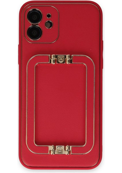 Apple iPhone 12 Kılıf Coco Elit Kapak - Kırmızı Ynsmr