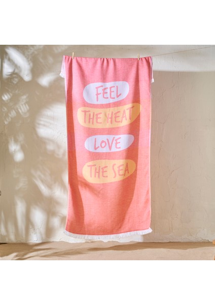 %100 Pamuk Love The Sea Peştamal Kiremit (90x160 cm)