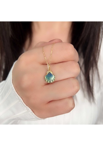 Istiridye Mineli Altın Kolye AK287 fiyatları