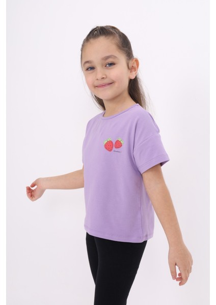 Kız Çocuk Baskılı Tişört