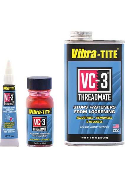 Vibra-Tıte Vc-3 Threadmate Vida,civata Sabitleyici, Fırça Kapak Aplikatörlü 30 ml Şişe