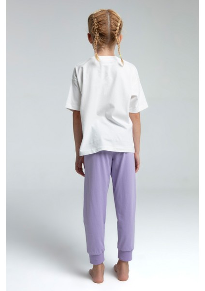 Kız Çocuk Önü Baskılı Pijama Takım