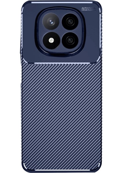 Xiaomi Redmi Note 14 Pro Plus Uyumlu Kılıf Negro Karbon Görünümlü Silikon Lacivert