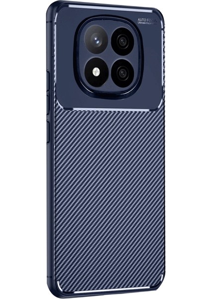 Xiaomi Redmi Note 14 Pro Plus Uyumlu Kılıf Negro Karbon Görünümlü Silikon Lacivert fırsatları