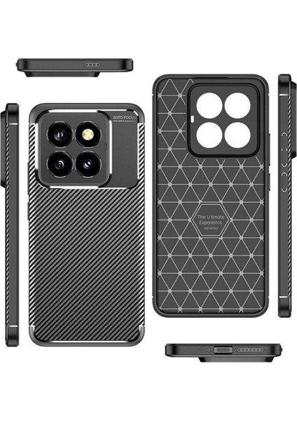 Xiaomi 14T Uyumlu Kılıf Negro Karbon Görünümlü Silikon Siyah fiyatları