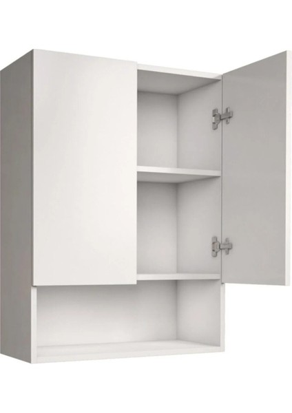 ÇAMAŞIR MAKİNASI ÜST DOLABI -MDF- ÇİFT KAPAKLI KULPLU mo2
