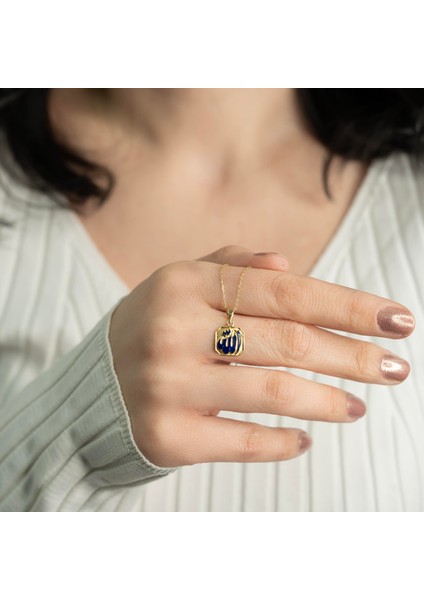 Allah Yazılı Mineli Altın Kolye Ucu AH96 fiyatları