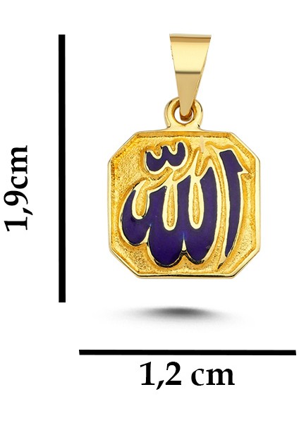 Allah Yazılı Mineli Altın Kolye Ucu AH96 fırsatları