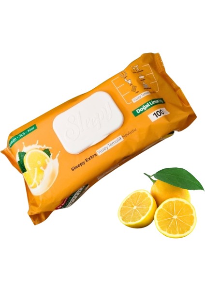 Doğal Lavanta Yağı ve Doğal Limon Yağı Özlü Yüzey Temizlik Havlusu 100'LÜ 2X100 200 Yaprak