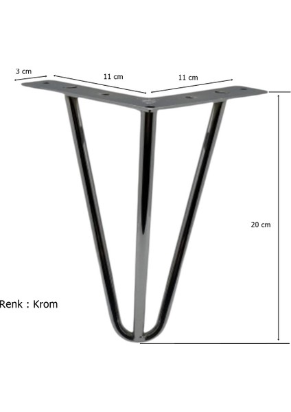 Çubuk Ayak Metal 20 cm Krom Mobilya Koltuk Ayağı fiyatları