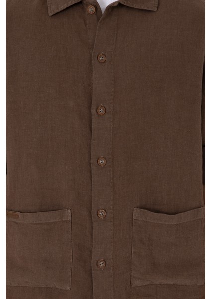 Erkek Vizon Gömlek Desenli 50299590-VR052