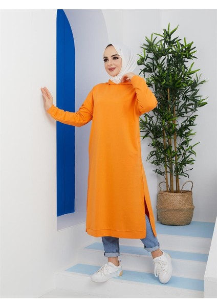 Kapüşonlu Bayan Sweatshirt Orange (3007-070) indirimleri