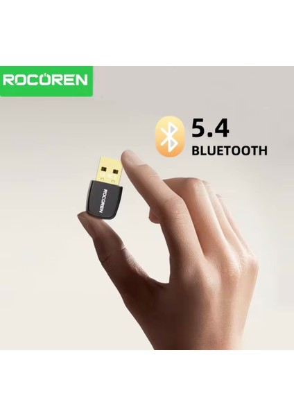 Rocoren Bluetooth Adaptör 5.4 Süper Hızlı Ce Lisanslı Yüksek Performans Düşük Gecikme Son Nesil Teknoloji 5.4 Ultra Hızlı modelleri