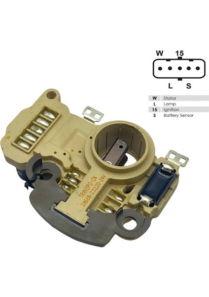 24V KÖMÜRLÜ KONJEKTÖR MITSUBISHI TİPİ 110 A (5 FİŞ) (DAR HAVUZ) OTOKAR-RENAULT-VOLVO modelleri