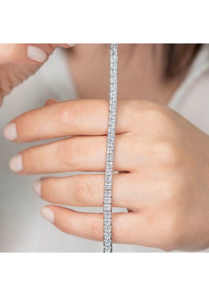 Baget Taşlı Gümüş Bileklik SGMBLK02 indirimleri