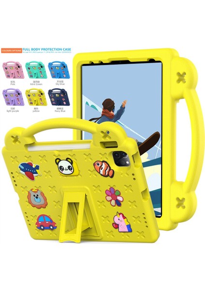 iPad Air 5./4. Nesil 10.9 Inç Tablet Kılıfı, Eva Çocuk Darbeye Dayanıklı Kılıf ve Saplı Stand iPad Air 5./4. Nesil 10.9 Inç (Yurt Dışından)