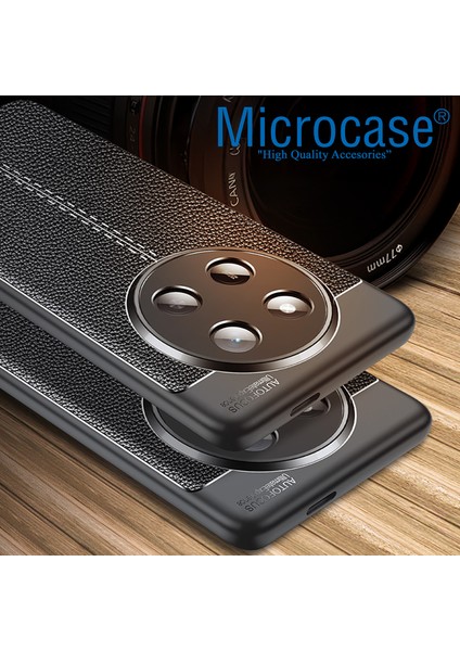 Huawei Honor Magic 7 Lite/honor X60 Pro/honor X9C 5g ile Uyumlu Leather Serisi Deri Efekt Silikon Kılıf - Siyah AL3337 indirimleri